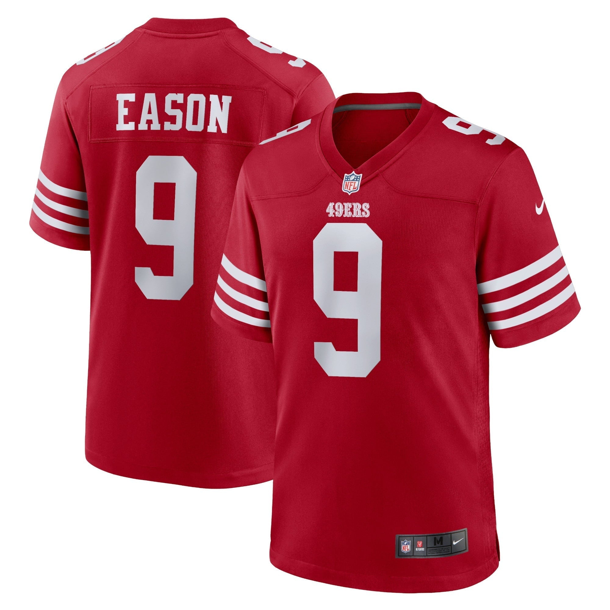 Men s Nike Jacob Eason Scarlet San Francisco 49ers Home Game Player Jersey