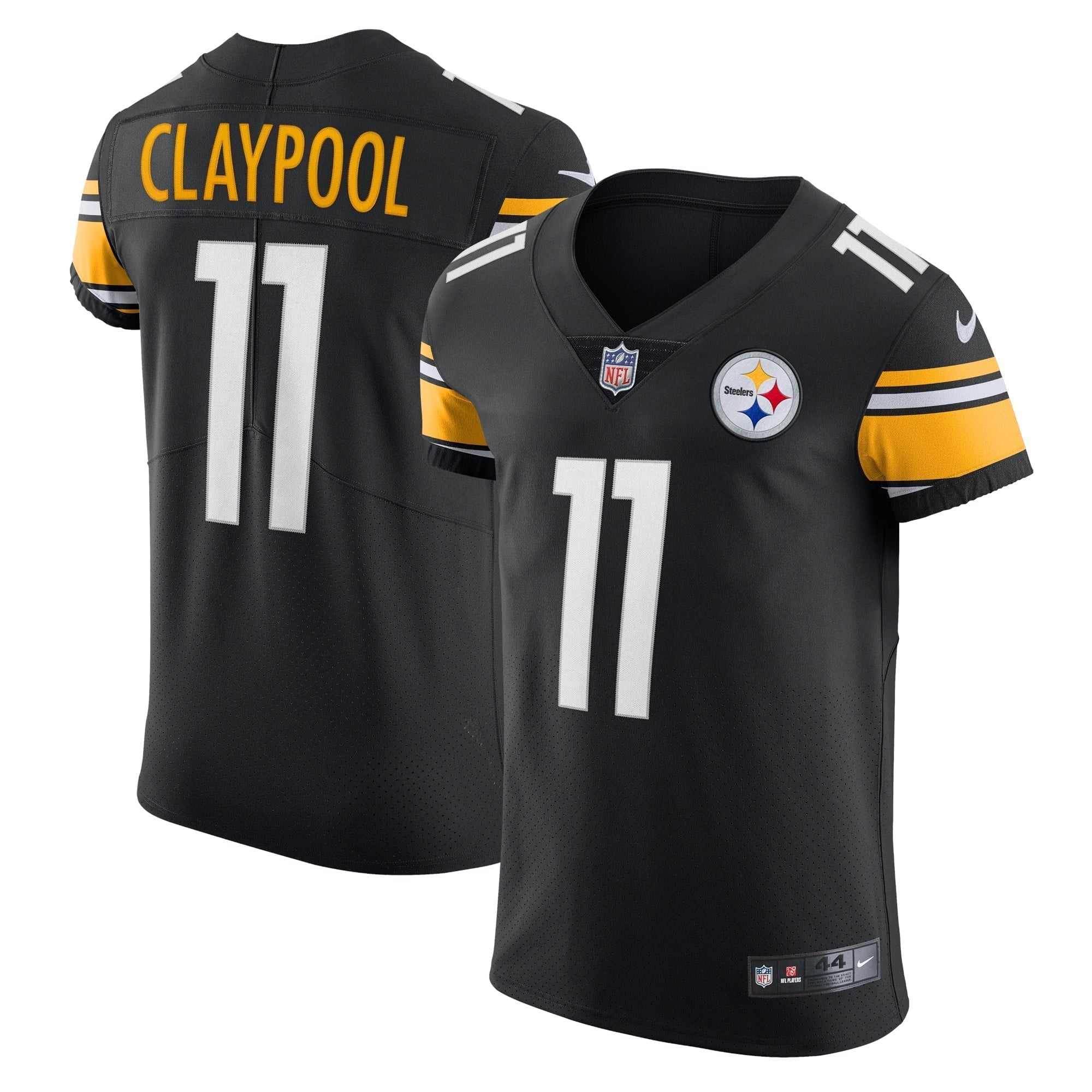 Men s Nike Chase Claypool Black Pittsburgh Steelers Vapor Elite Player Jersey