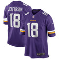 Justin Jefferson Minnesota Vikings Nike Player Game Jersey   Purple