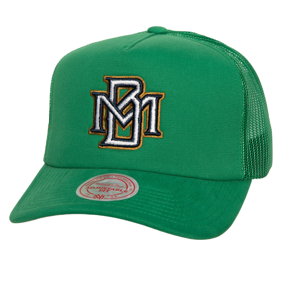 Milwaukee Brewers Mitchell & Ness Curveball Trucker Snapback Hat - Green