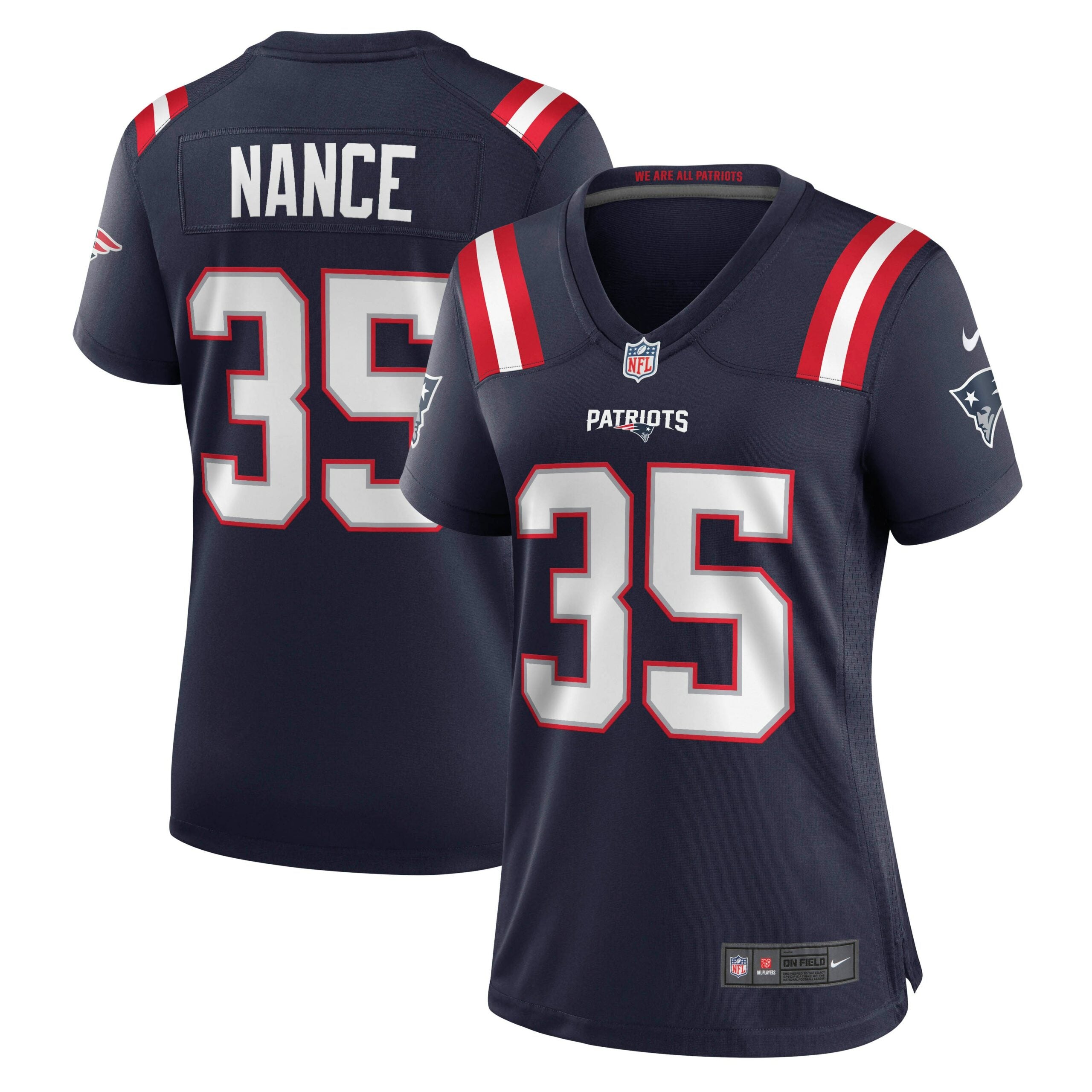 Jim Nance New England Patriots Nike Women s Retired Player Jersey   Navy