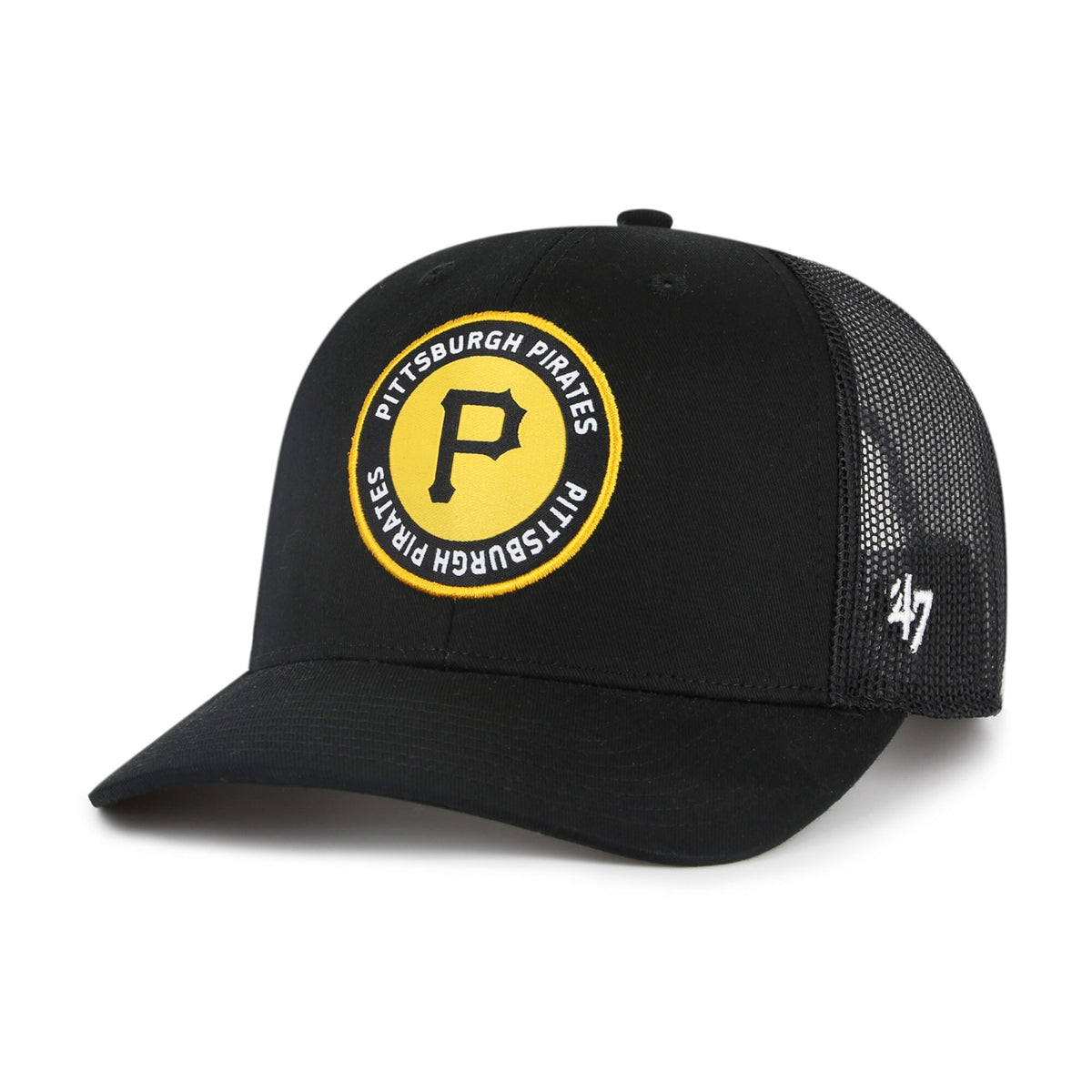 Pittsburgh Pirates '47 Unveil Trucker Adjustable Hat - Black