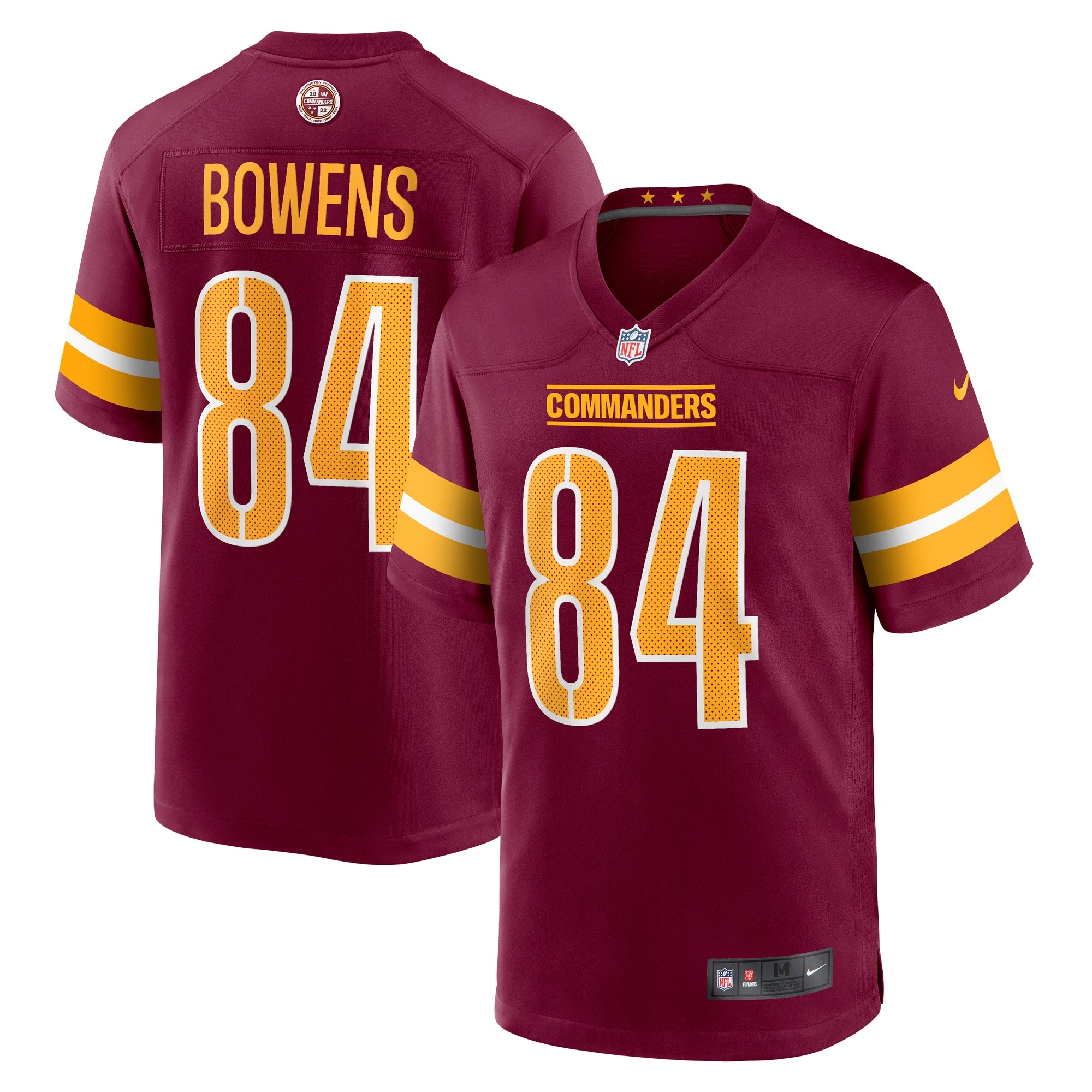 Zion Bowens Washington Commanders Nike Team Game Jersey   Burgundy