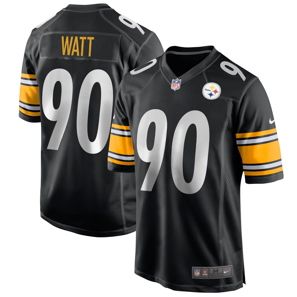 Men s Nike T.J. Watt Black Pittsburgh Steelers Game Jersey