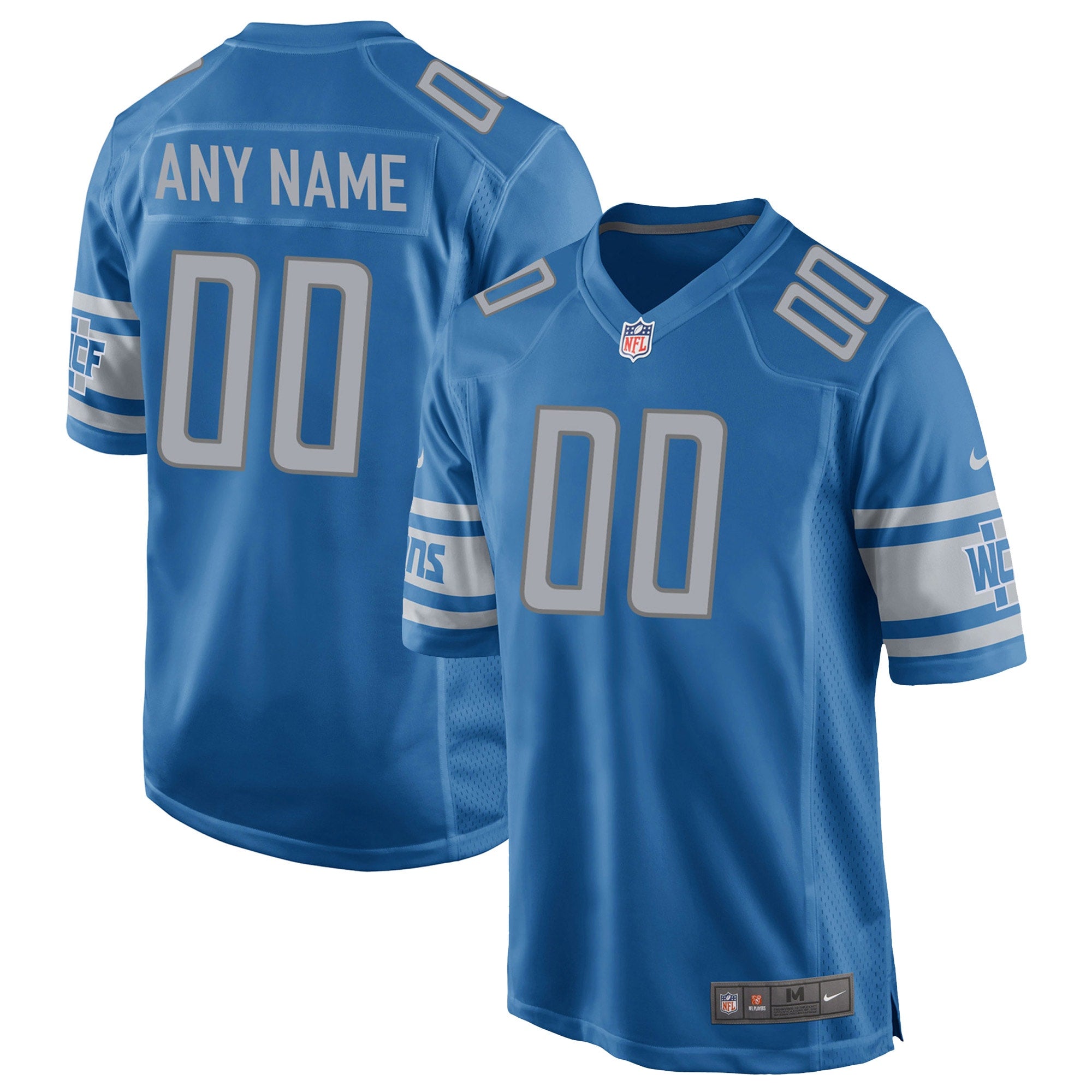 Detroit Lions Nike Youth Custom Team Color Game Jersey   Blue