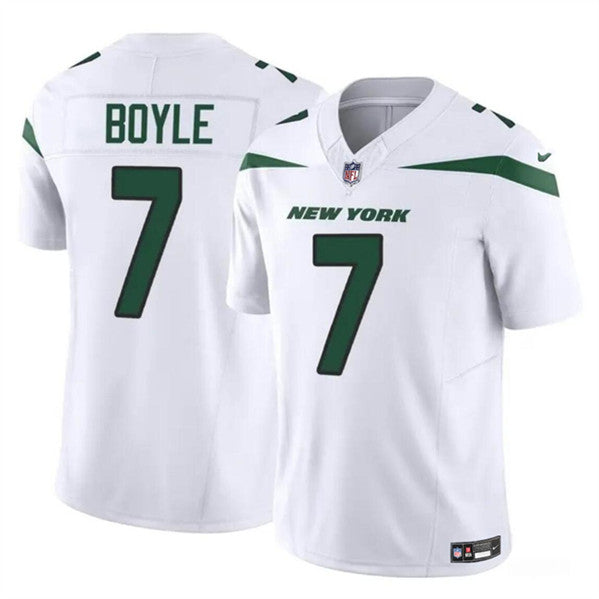 Men s New York Jets  Tim Boyle 2023 White Vapor Untouchable Limited Stitched Jerseys