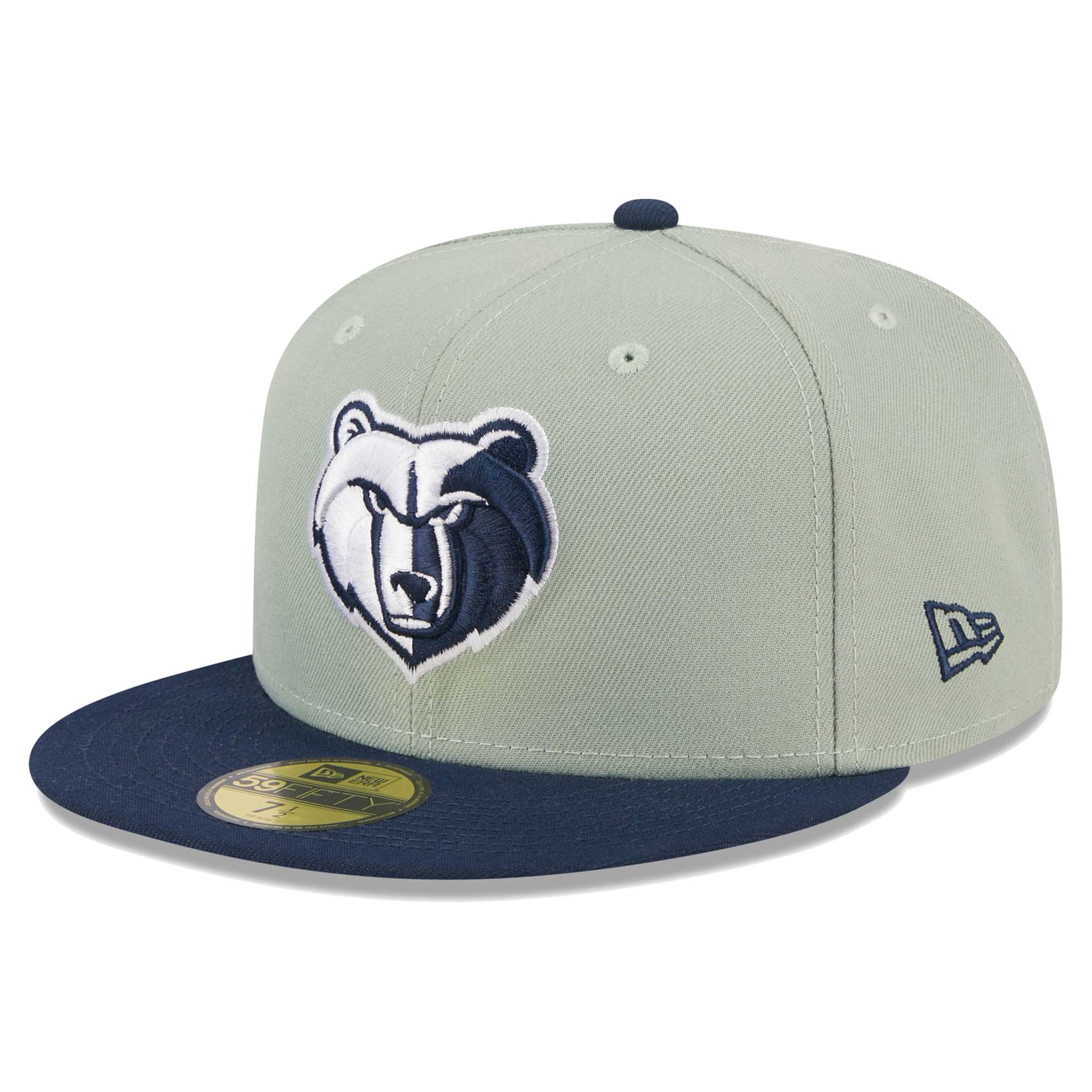 Memphis Grizzlies New Era Two-Tone Color Pack 59FIFTY Fitted Hat - Sage/Navy