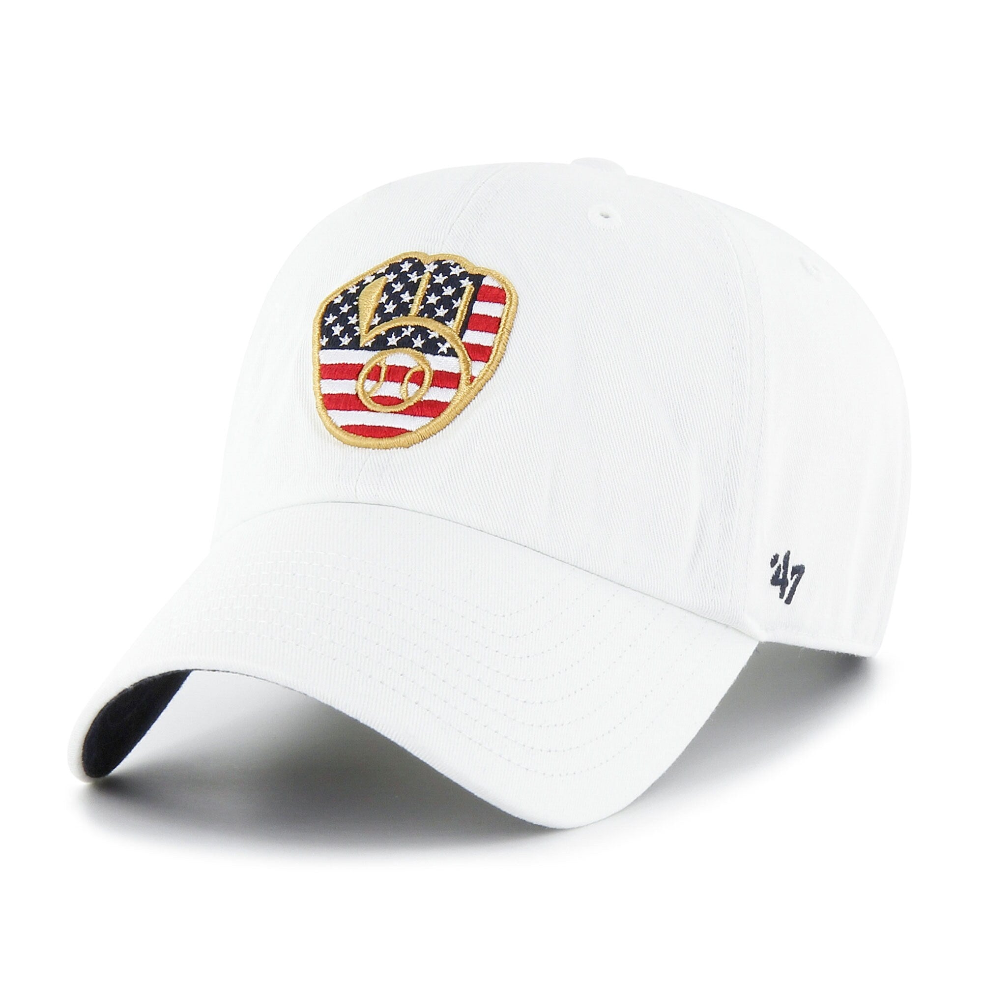 Milwaukee Brewers '47 Homeland Clean Up Adjustable Hat - White