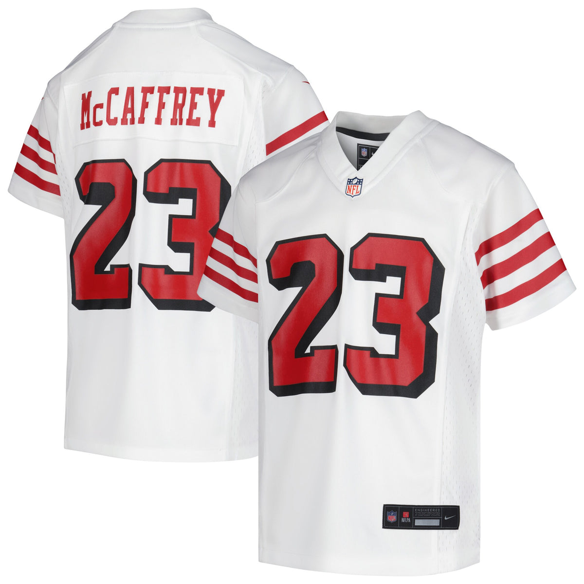 Christian McCaffrey San Francisco 49ers Nike Youth Game Jersey   White