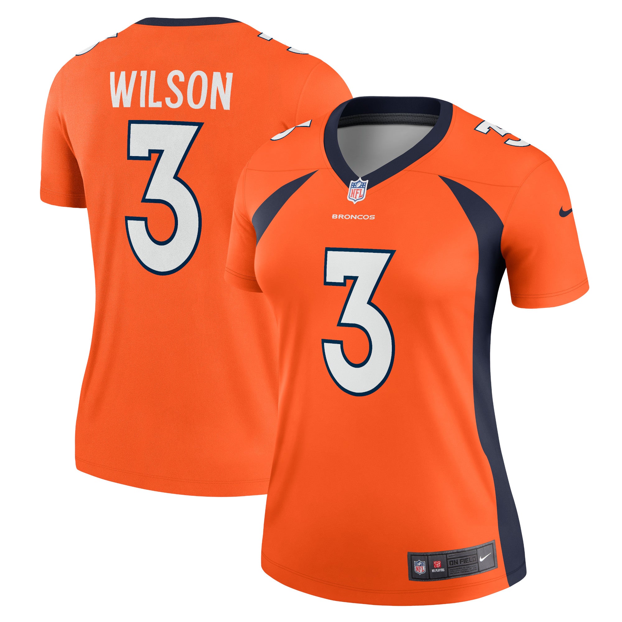 Russell Wilson Denver Broncos Nike Women s Alternate Legend Jersey   Orange