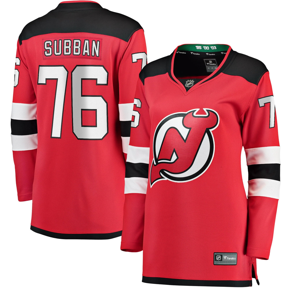 Women's Fanatics Branded P.K. Subban Red New Jersey Devils Premier Breakaway Player Jersey