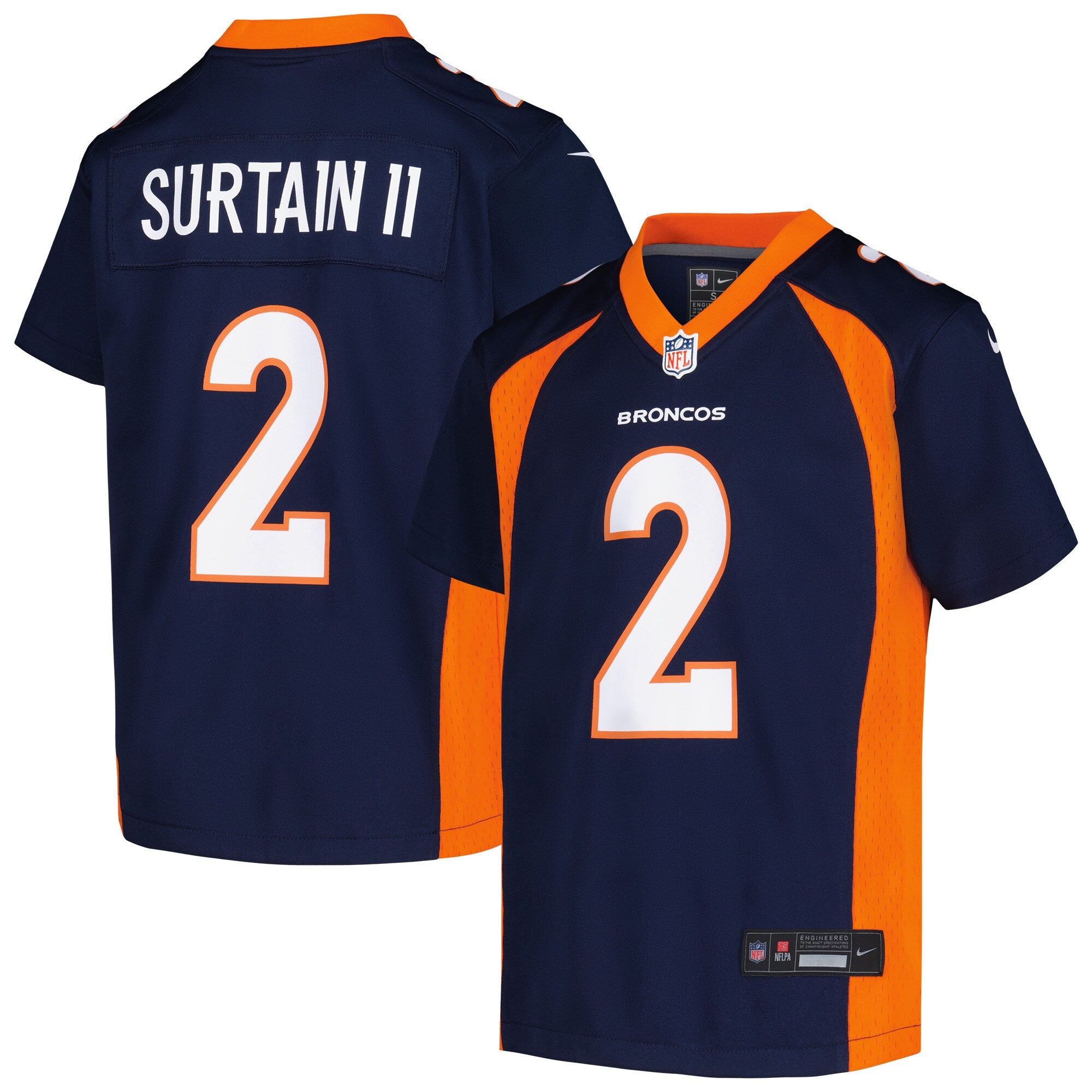 Patrick Surtain II Denver Broncos Nike Youth Game Jersey   Navy