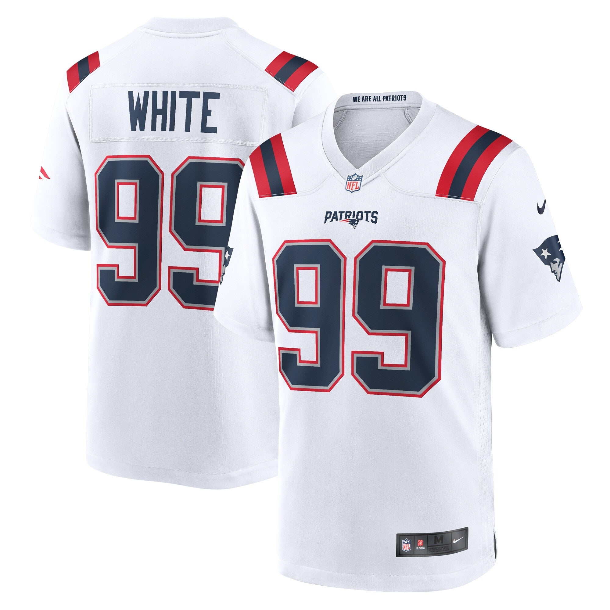Keion White New England Patriots Nike  Game Jersey    White