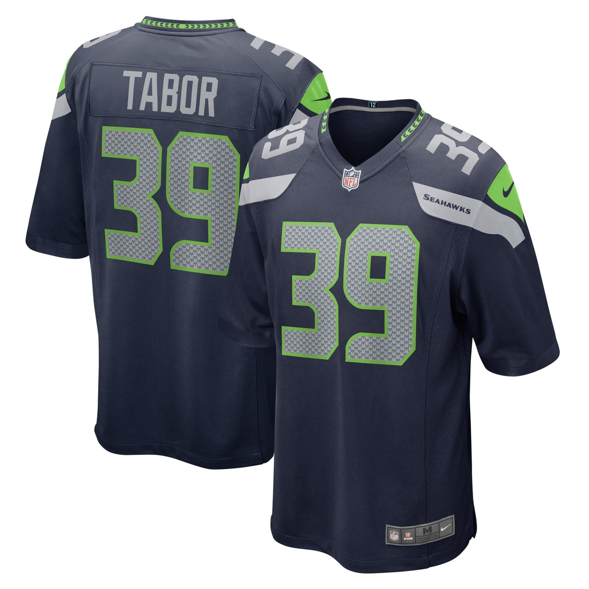 Men s Nike Teez Tabor College Navy Seattle Seahawks Home Game Player Jersey