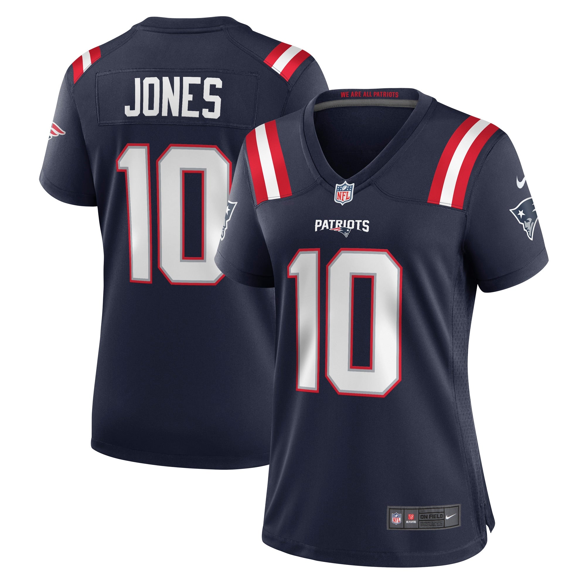 Mac Jones New England Patriots Nike Women s Player Jersey   Navy