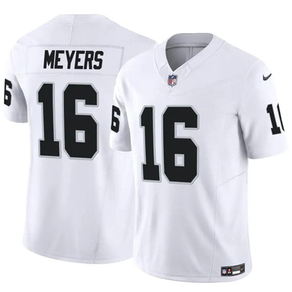 Men s Las Vegas Raiders Jakobi Meyers White 2023 F.U.S.E Vapor Untouchable Stitched Jerseys