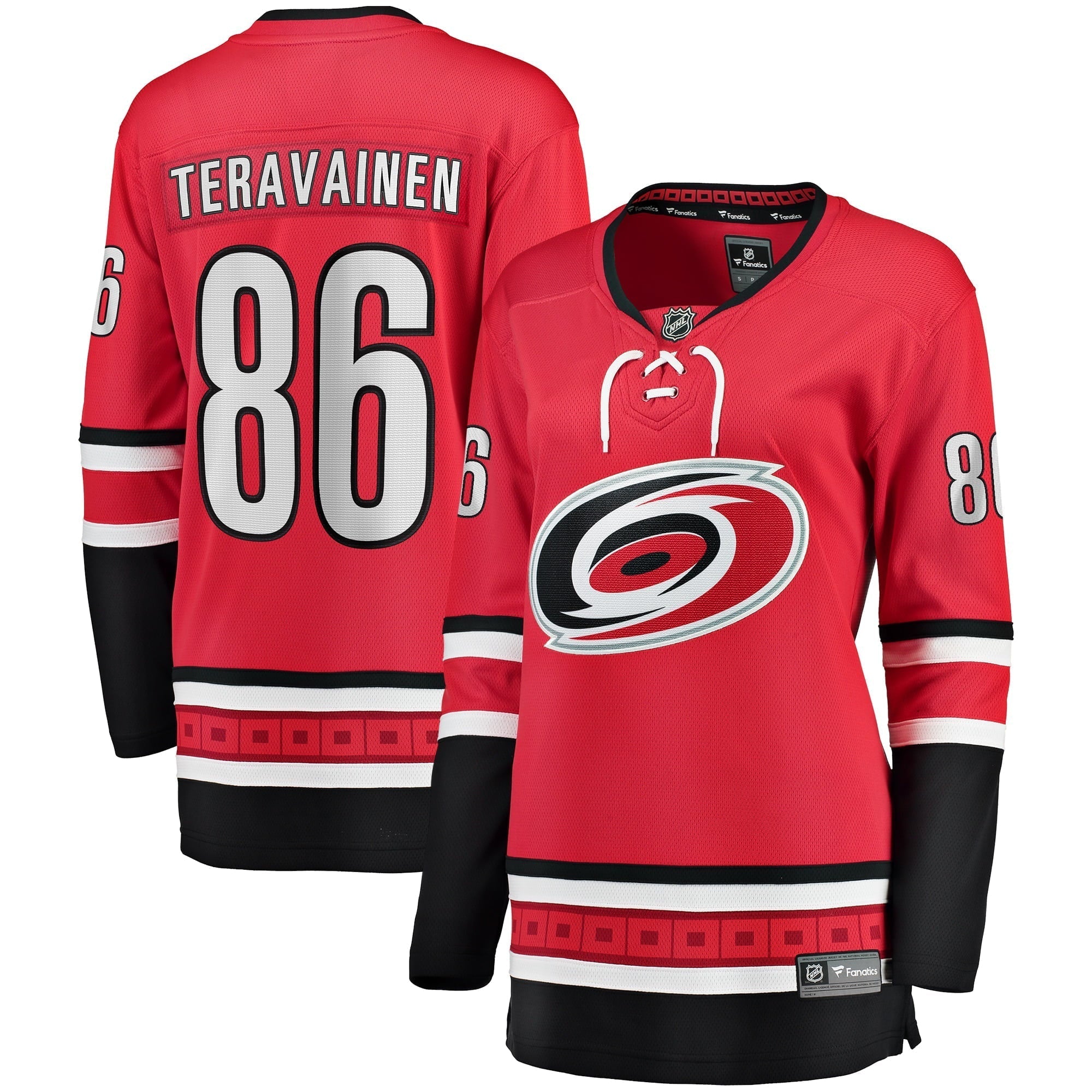 Women's Fanatics Branded Teuvo Teravainen Red Carolina Hurricanes Home Breakaway Player Jersey