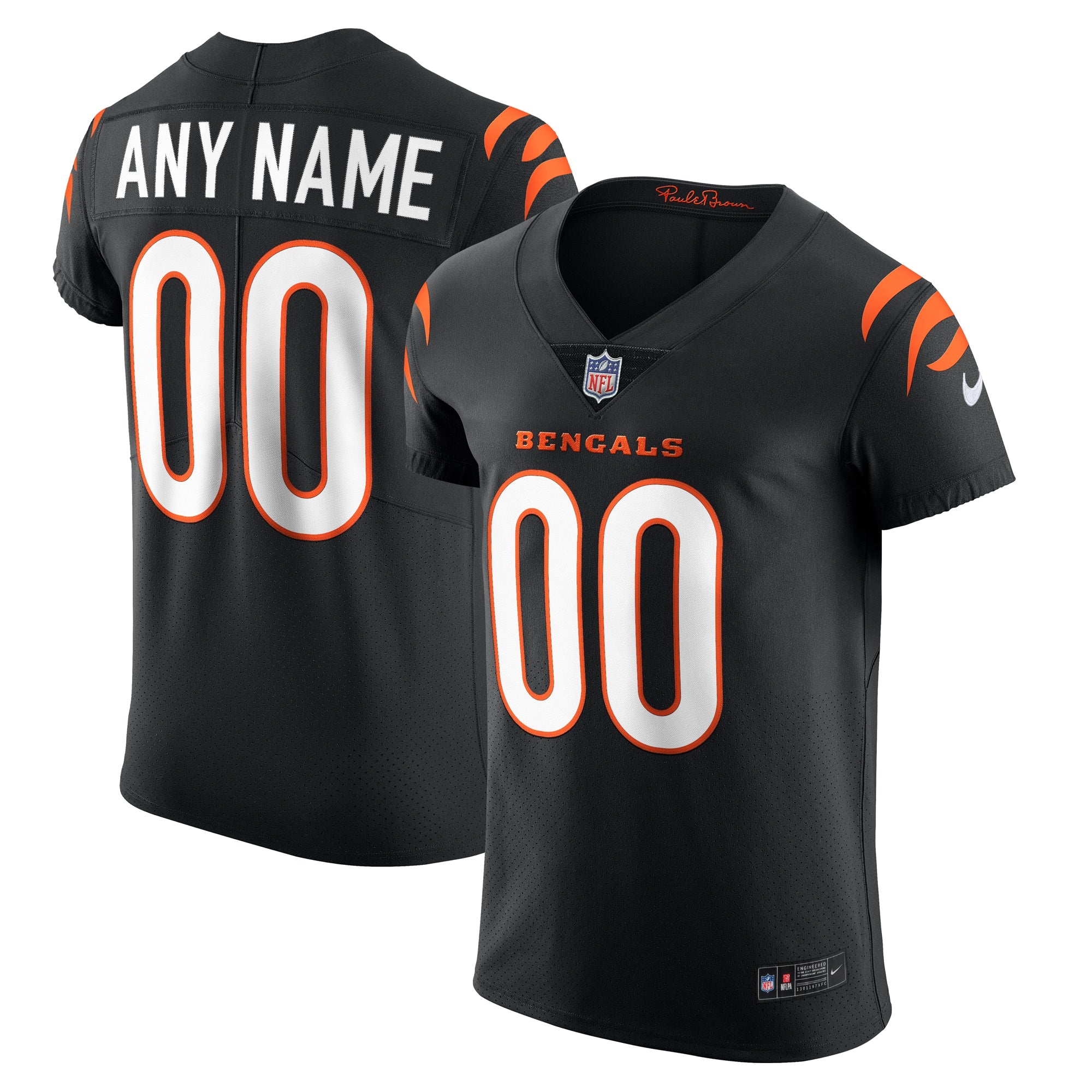Cincinnati Bengals Nike Vapor Elite Custom Jersey   Black