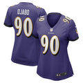 Women s Nike David Ojabo Purple Baltimore Ravens Game Player Jersey