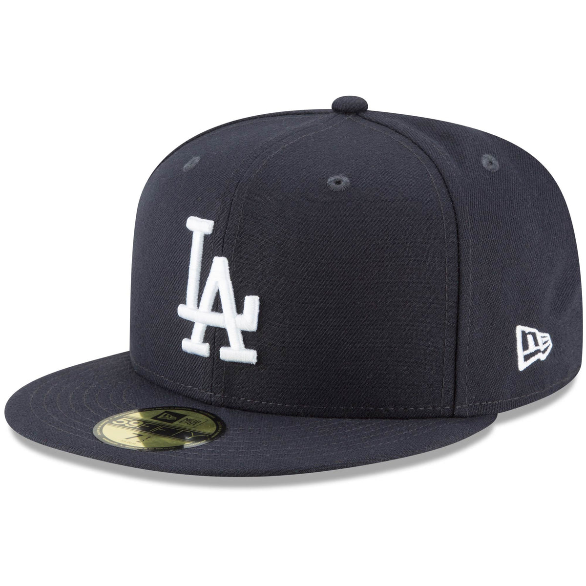 Los Angeles Dodgers New Era White Logo 59FIFTY Fitted Hat - Navy