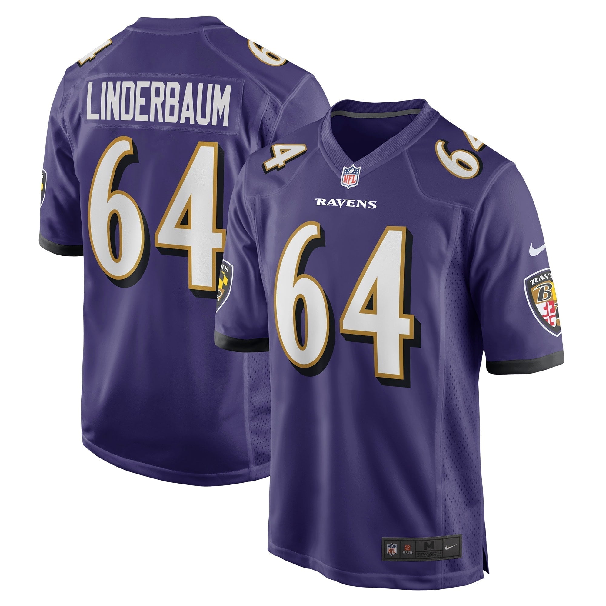 Men s Nike Tyler Linderbaum Purple Baltimore Ravens Player Game Jersey