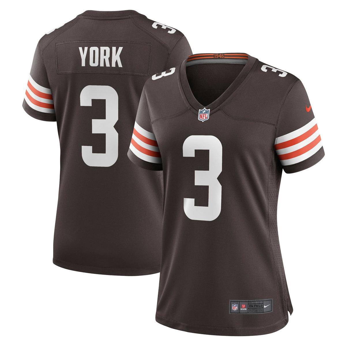 Women s Nike Cade York Brown Cleveland Browns Game Player Jersey