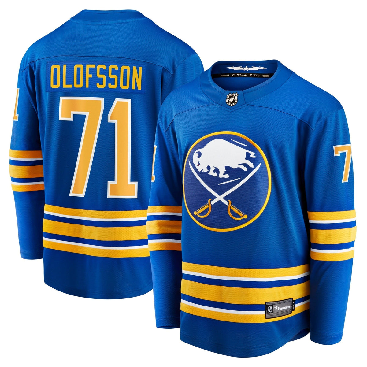 Men's Fanatics Branded Victor Olofsson Royal Buffalo Sabres Breakaway Player Jersey