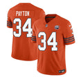 Men s Chicago Bears  Walter Payton Orange 2023 Throwback Limited  Stitched Game Jerseys