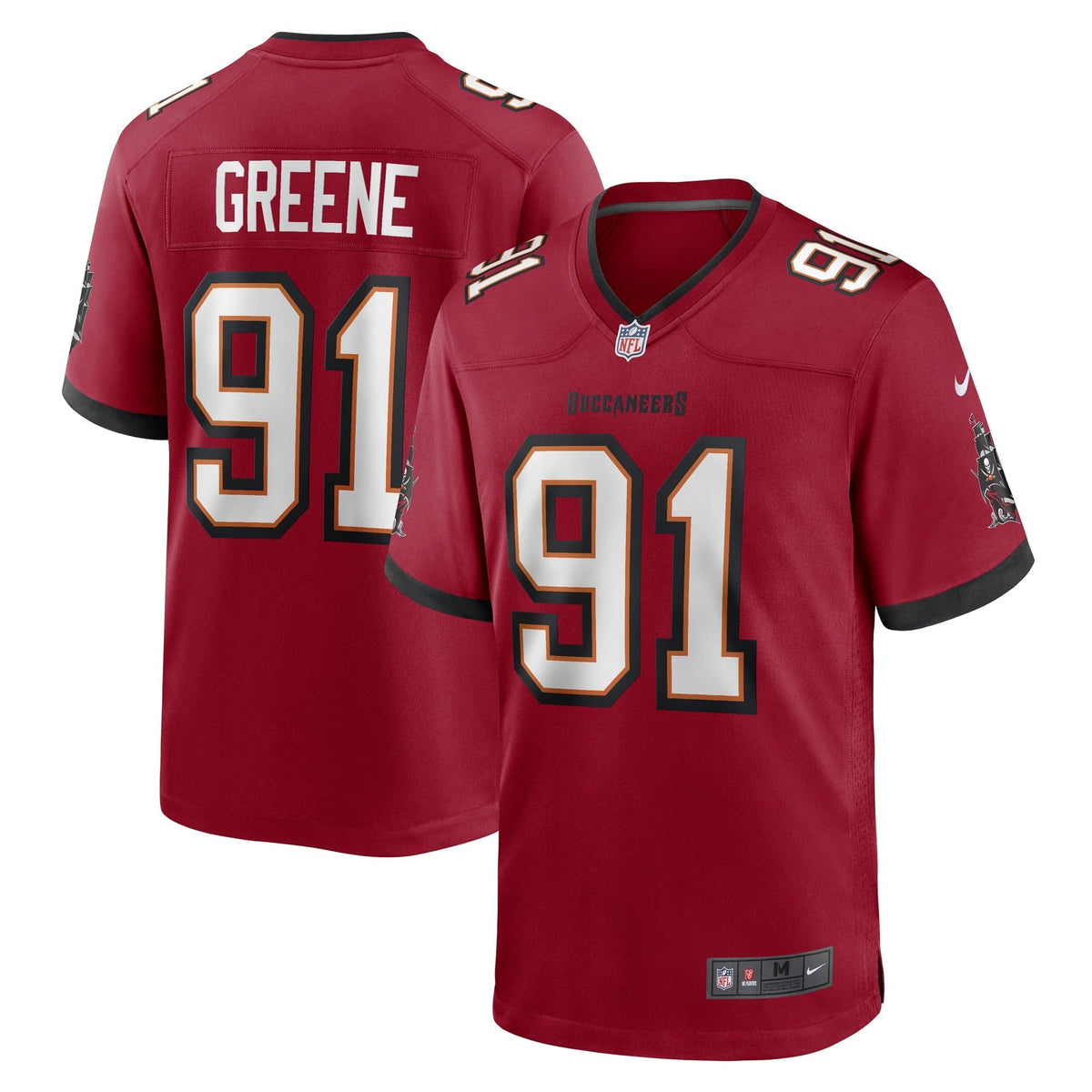 Men s Nike Mike Greene Red Tampa Bay Buccaneers Game Player Jersey