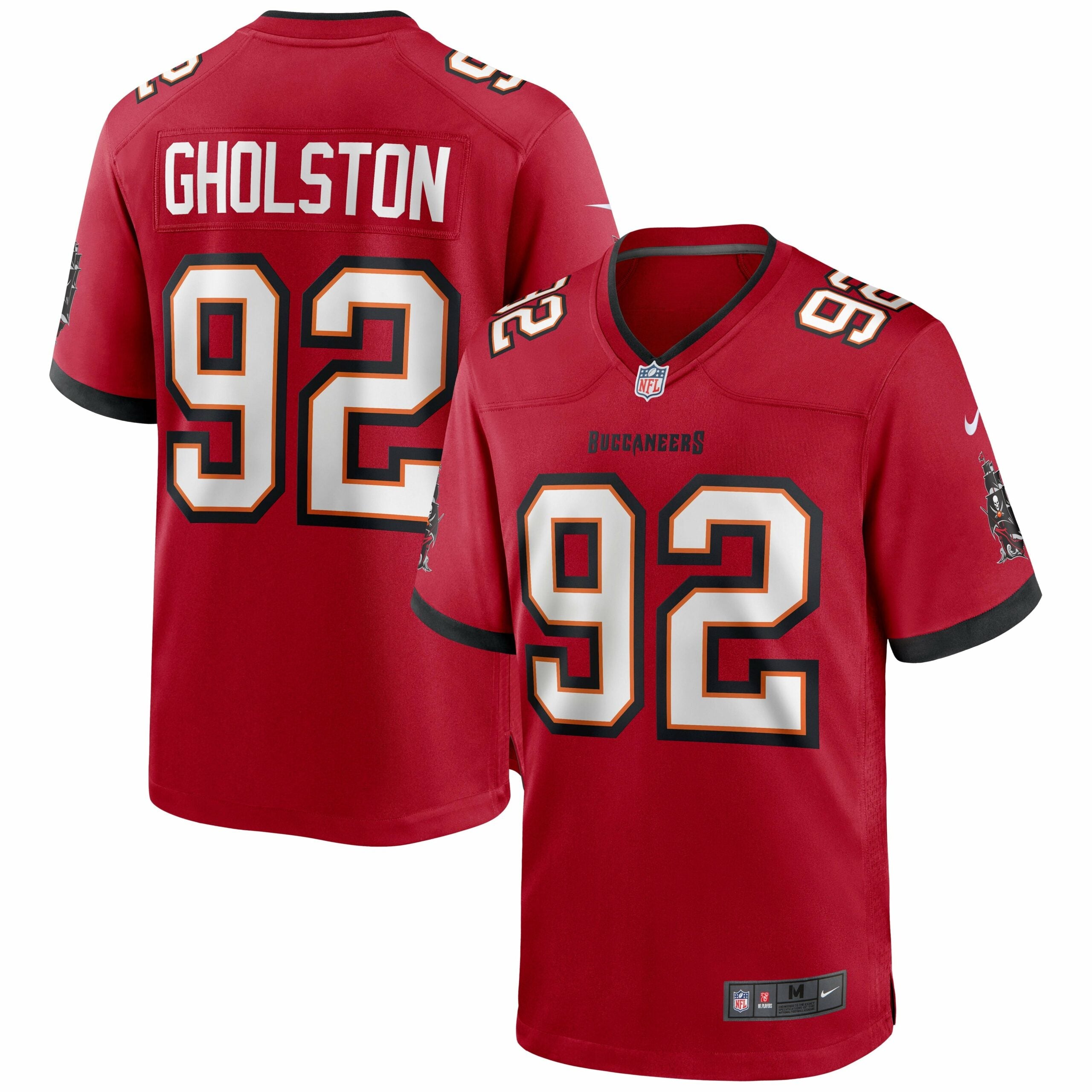 Men s Nike William Gholston Red Tampa Bay Buccaneers Game Jersey
