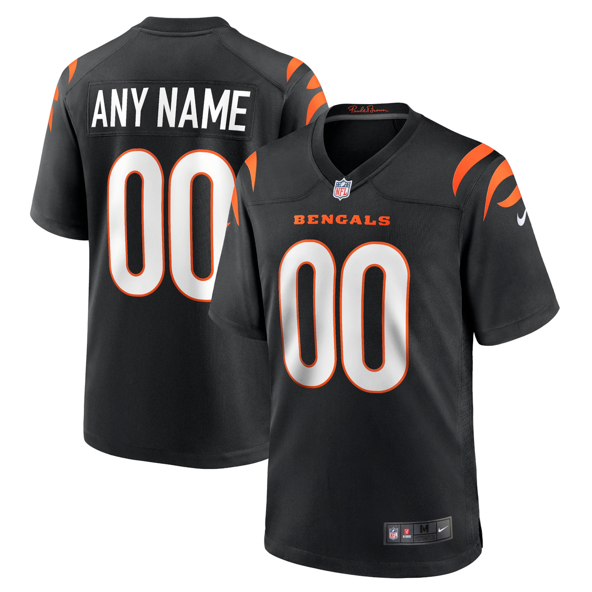 Cincinnati Bengals Nike Youth Logo Game Custom Jersey   Black