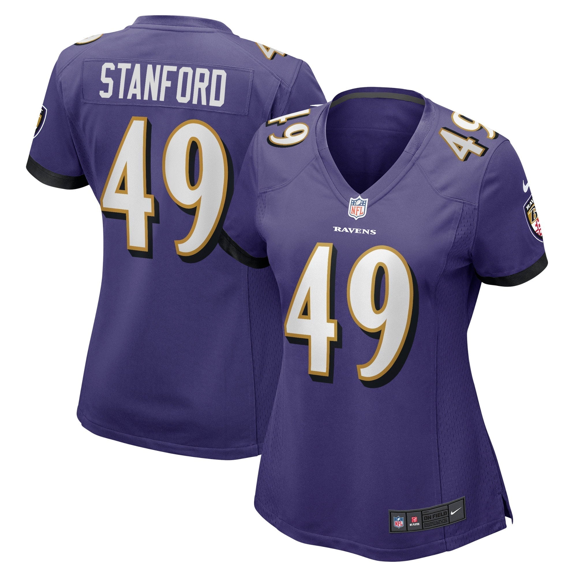 Women s Nike Julian Stanford Purple Baltimore Ravens Home Game Player Jersey