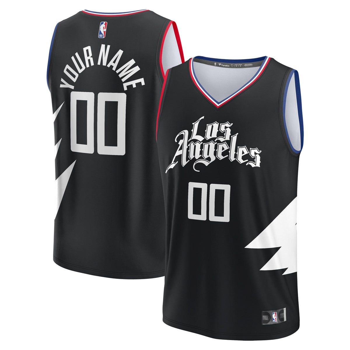 LA Clippers Fanatics Branded 2022/23 Fast Break Custom Replica Jersey - Black - Statement Edition