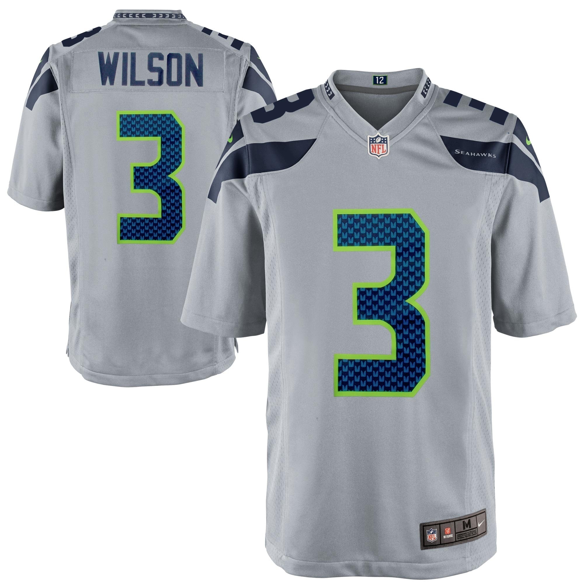 Russell Wilson Seattle Seahawks Nike Alternate Game Jersey Gray