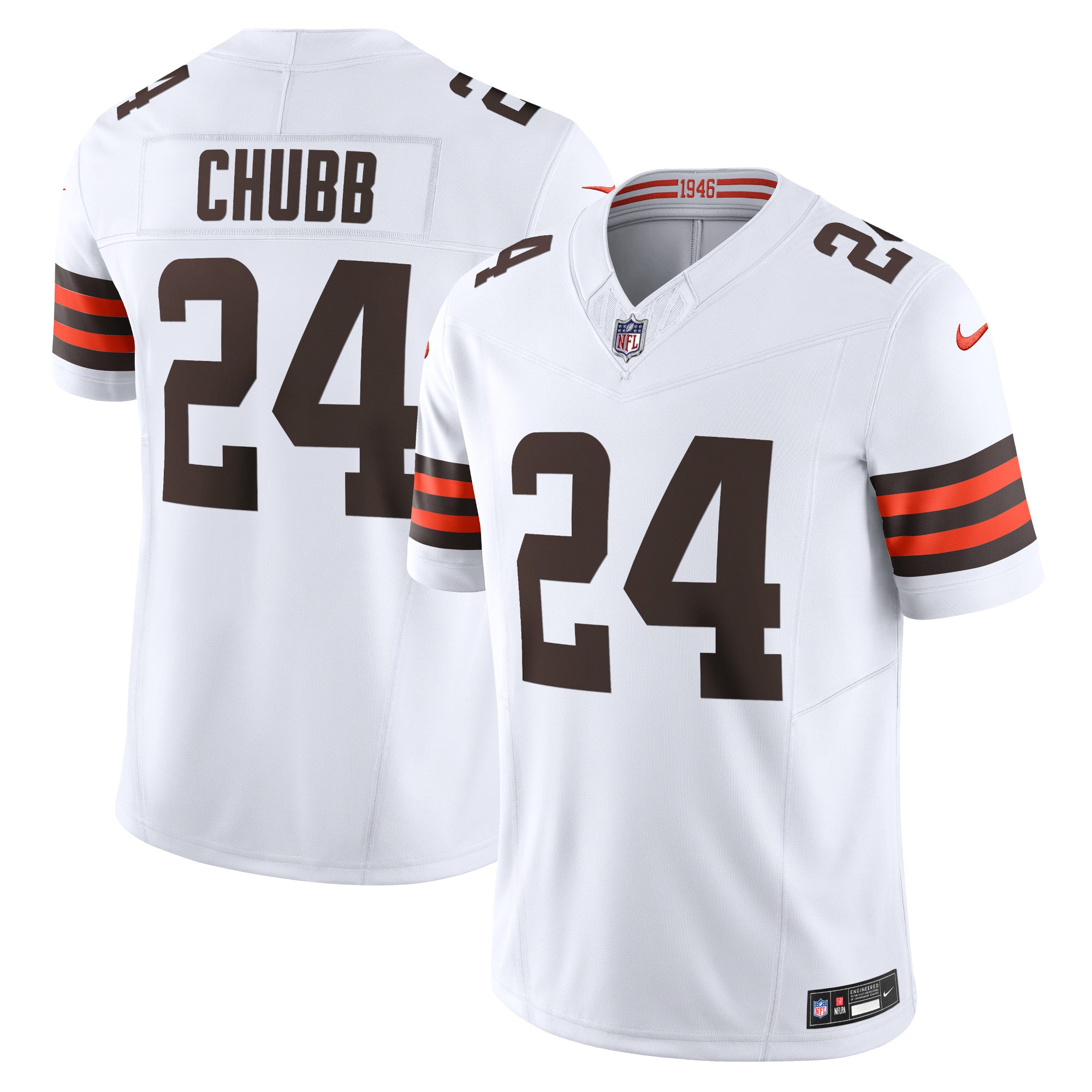 Nick Chubb Cleveland Browns Nike Vapor F.U.S.E. Limited Jersey   White