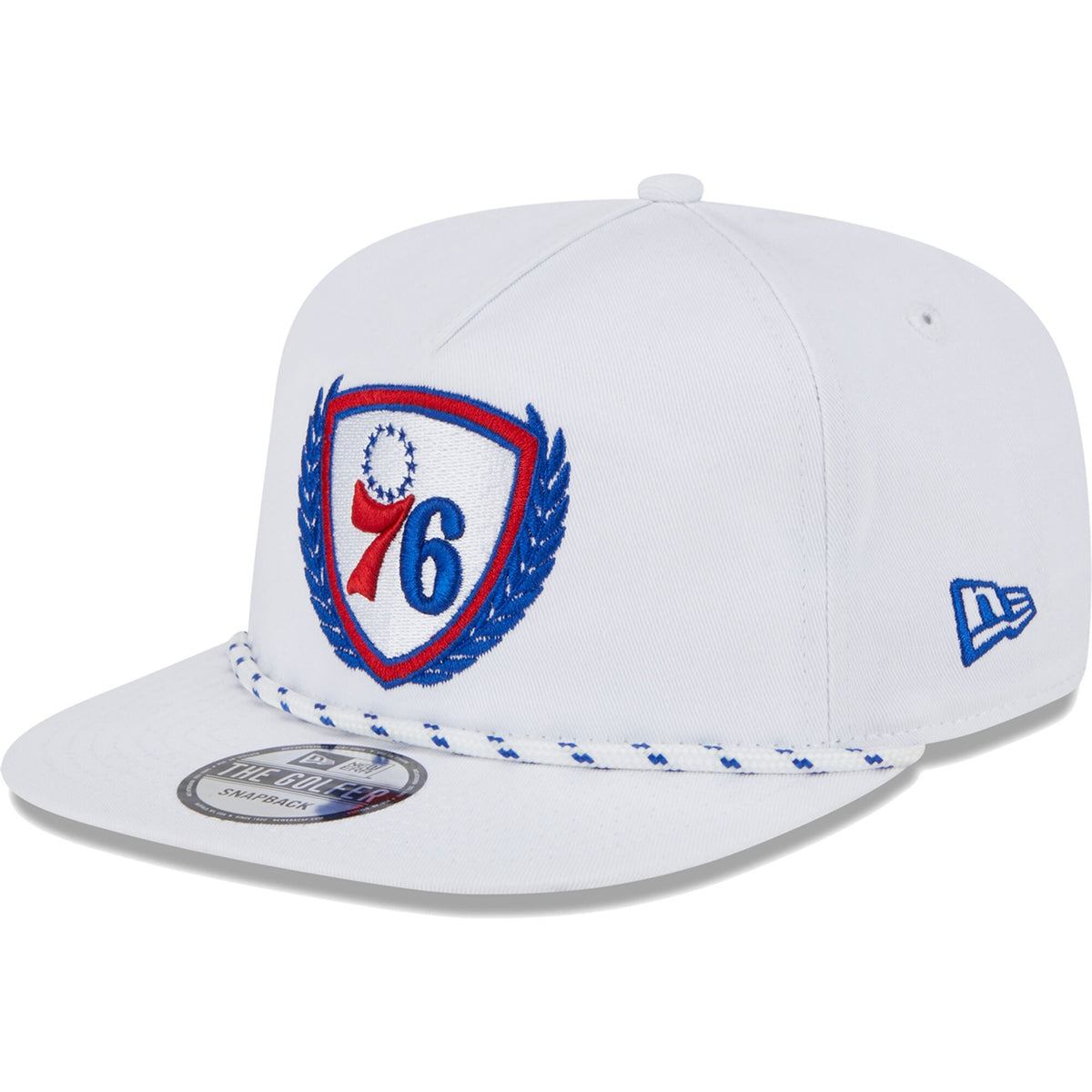 Philadelphia 76ers New Era The Golfer Crest Snapback Hat - White