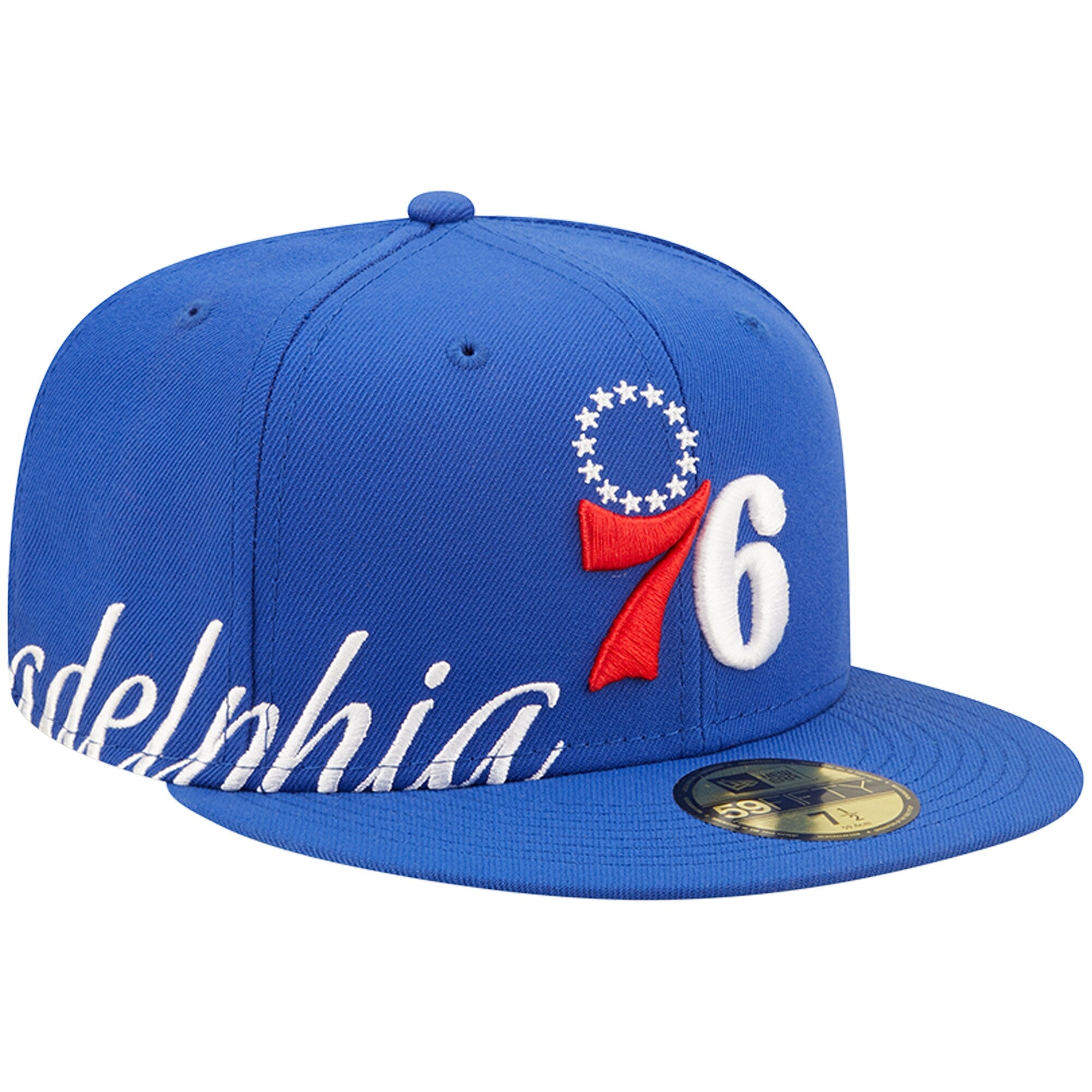 Philadelphia 76ers New Era Side Split 59FIFTY Fitted Hat - Royal
