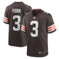 Men s Nike Cade York Brown Cleveland Browns Game Player Jersey