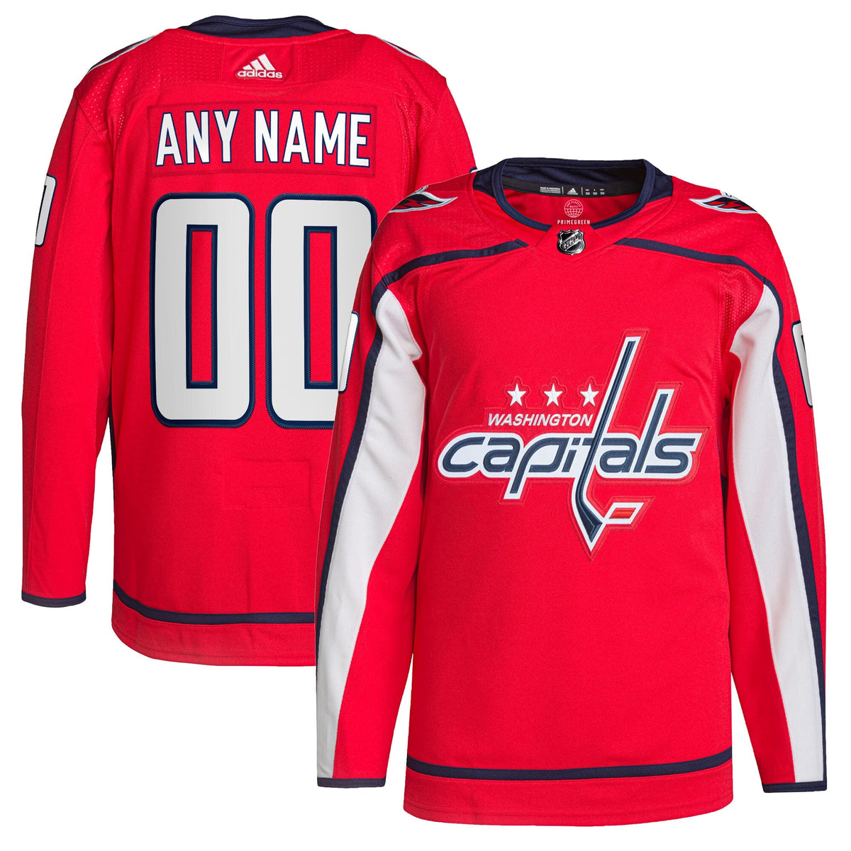 Washington Capitals adidas Home Primegreen Authentic Pro Custom Jersey - Red