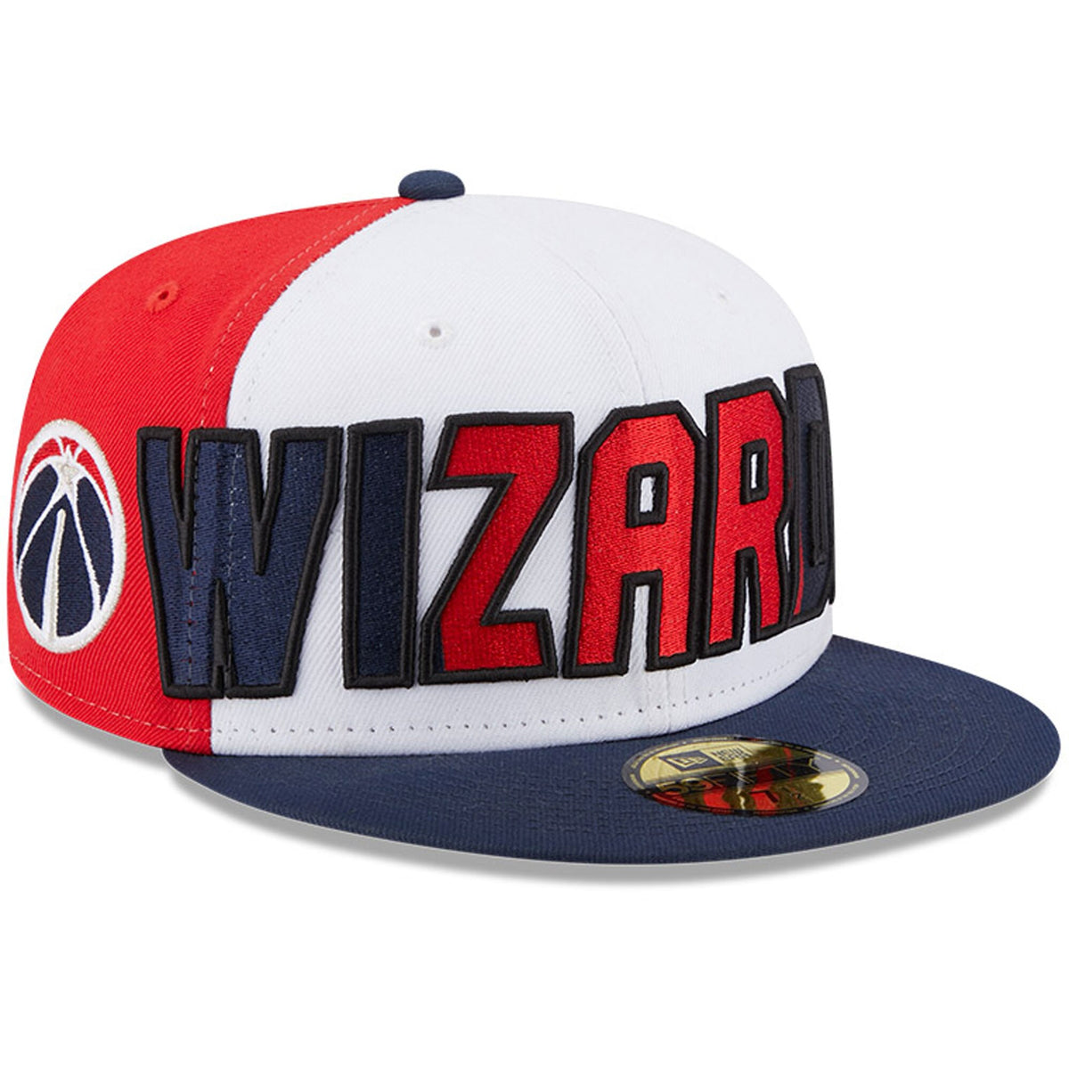 Washington Wizards New Era Back Half 9FIFTY Fitted Hat - White/Navy