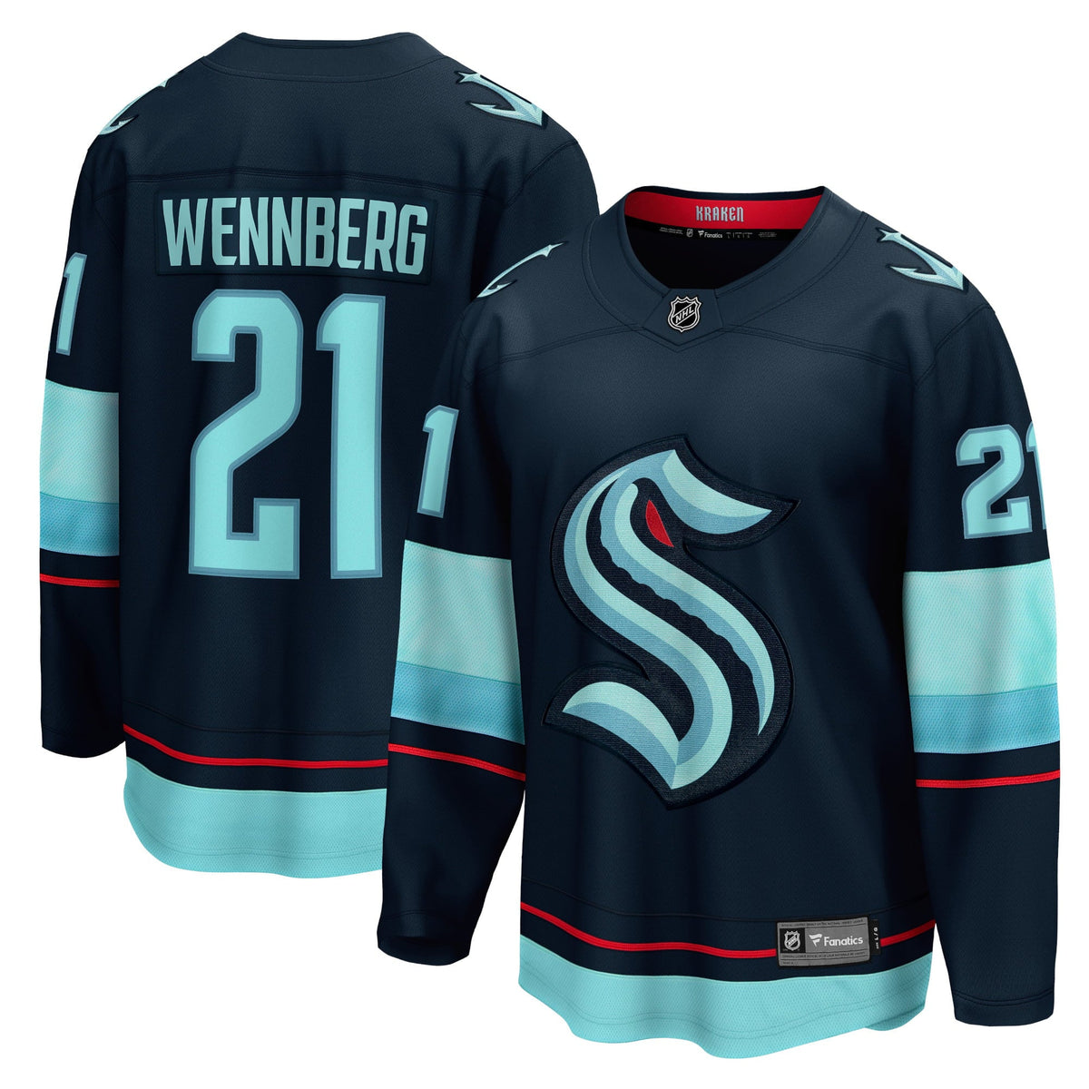 Men's Fanatics Branded Alexander Wennberg Navy Seattle Kraken Home Breakaway Player Jersey