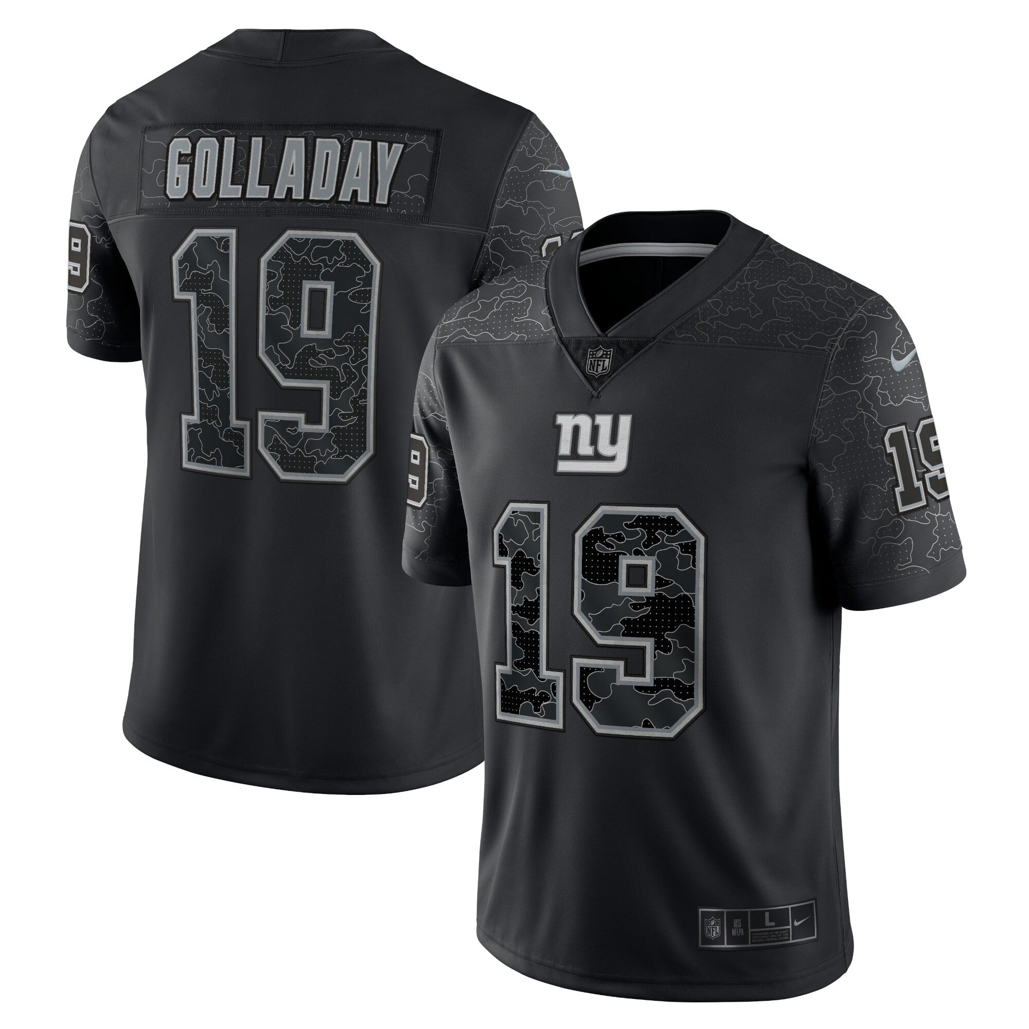 Men s Nike Kenny Golladay Black New York Giants RFLCTV Limited Jersey