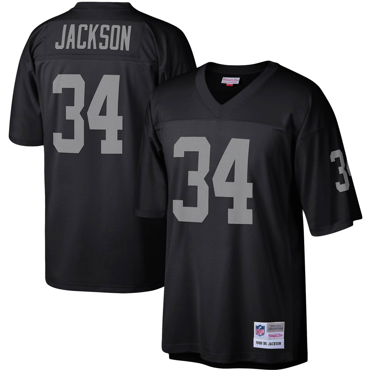 Bo Jackson Las Vegas Raiders Mitchell   Ness Legacy Replica Jersey   Black