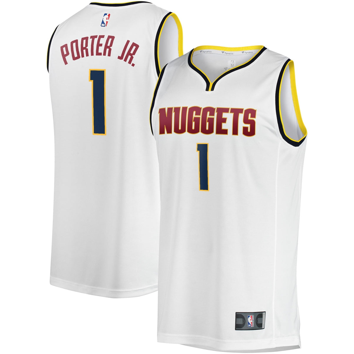 Youth Fanatics Branded Michael Porter Jr. White Denver Nuggets Fast Break Player Jersey - Association Edition