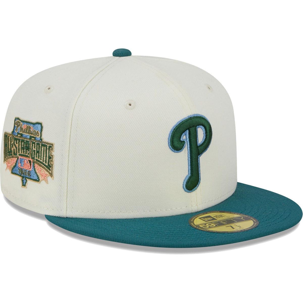 Philadelphia Phillies New Era Chrome Evergreen 59FIFTY Fitted Hat - Cream