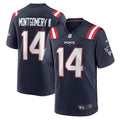 Men s Nike Ty Montgomery Navy New England Patriots Game Jersey