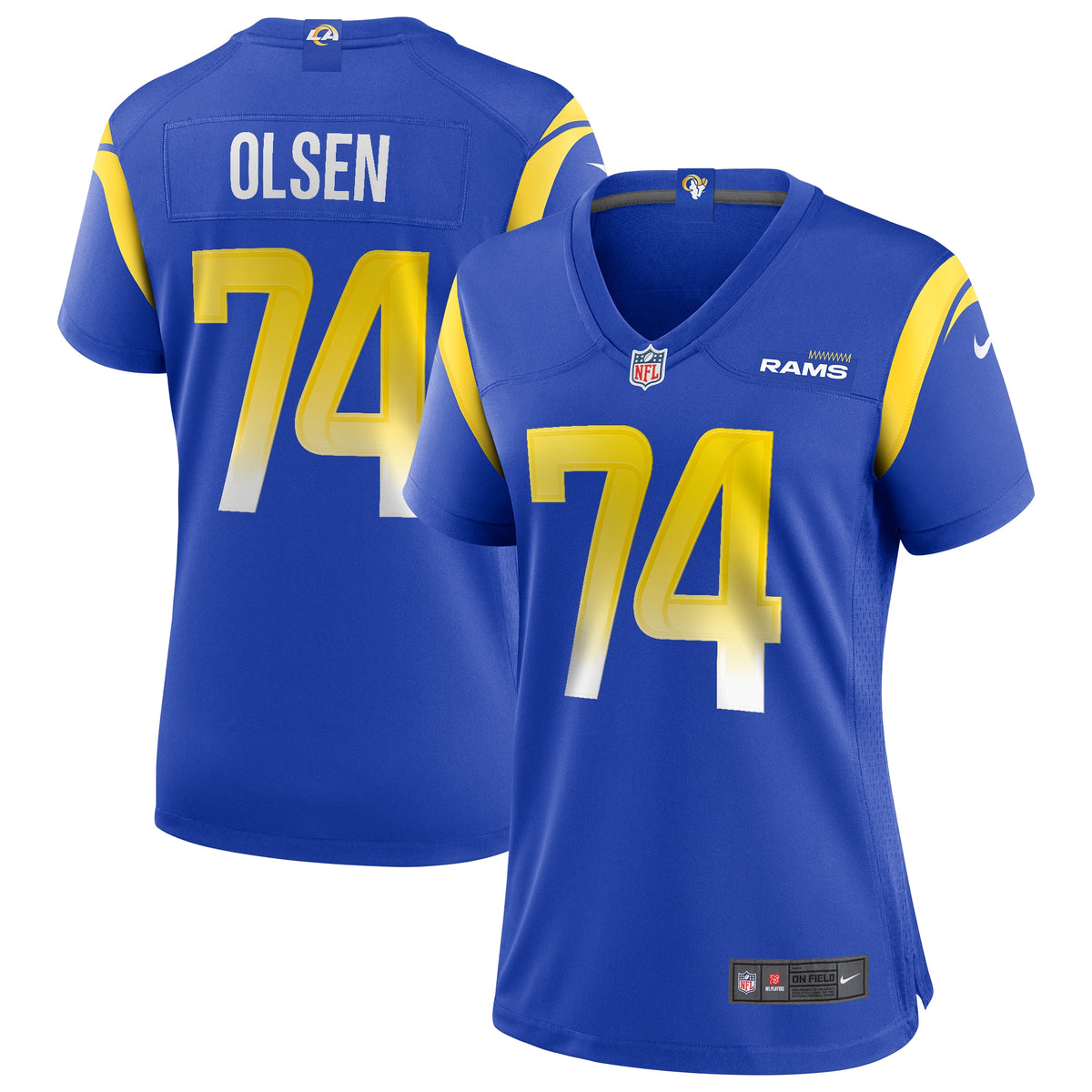 Merlin Olsen Los Angeles Rams Nike Women s Game Retired Player Jersey   Royal