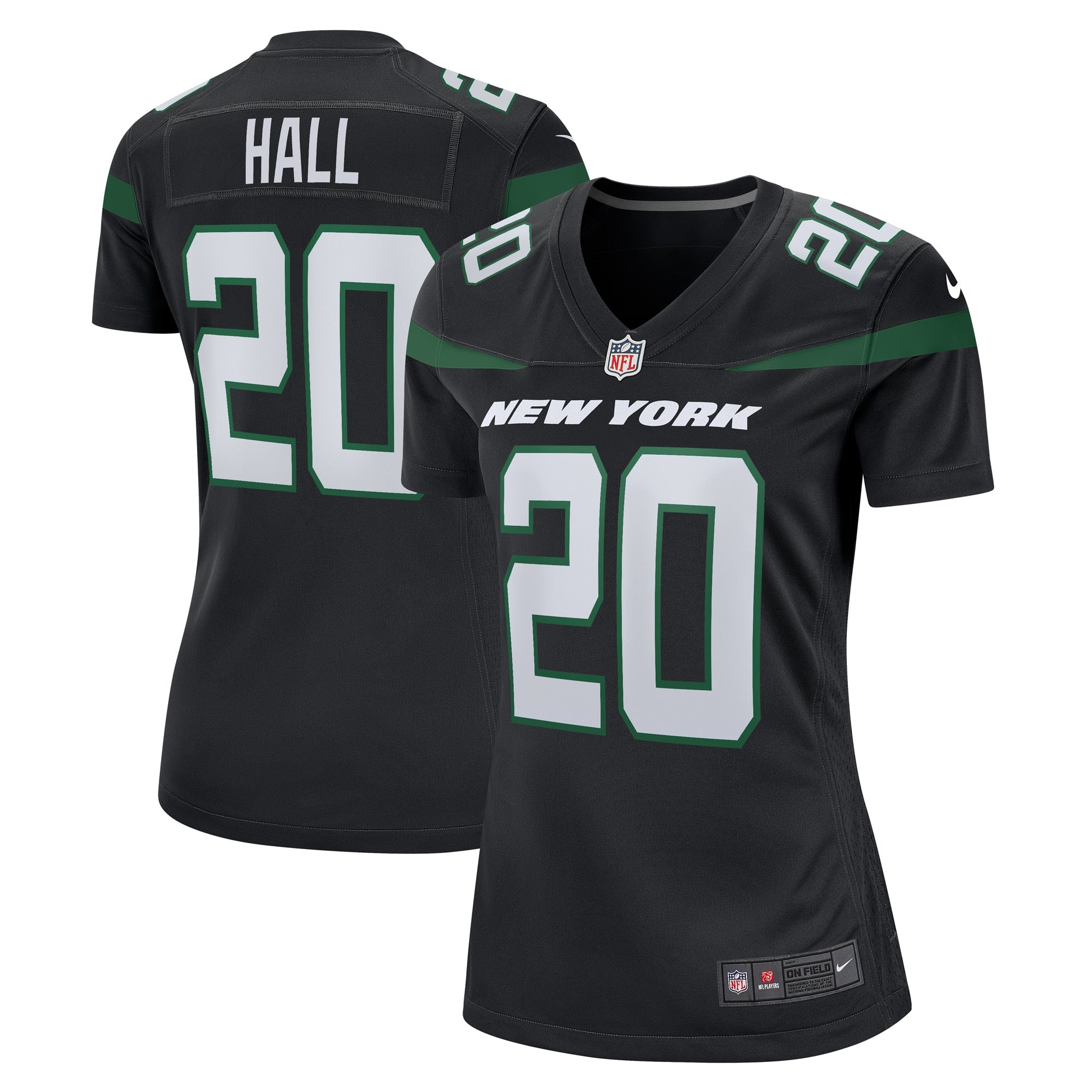 Women s Nike Breece Hall Stealth Black New York Jets Alternate Game Player Jersey