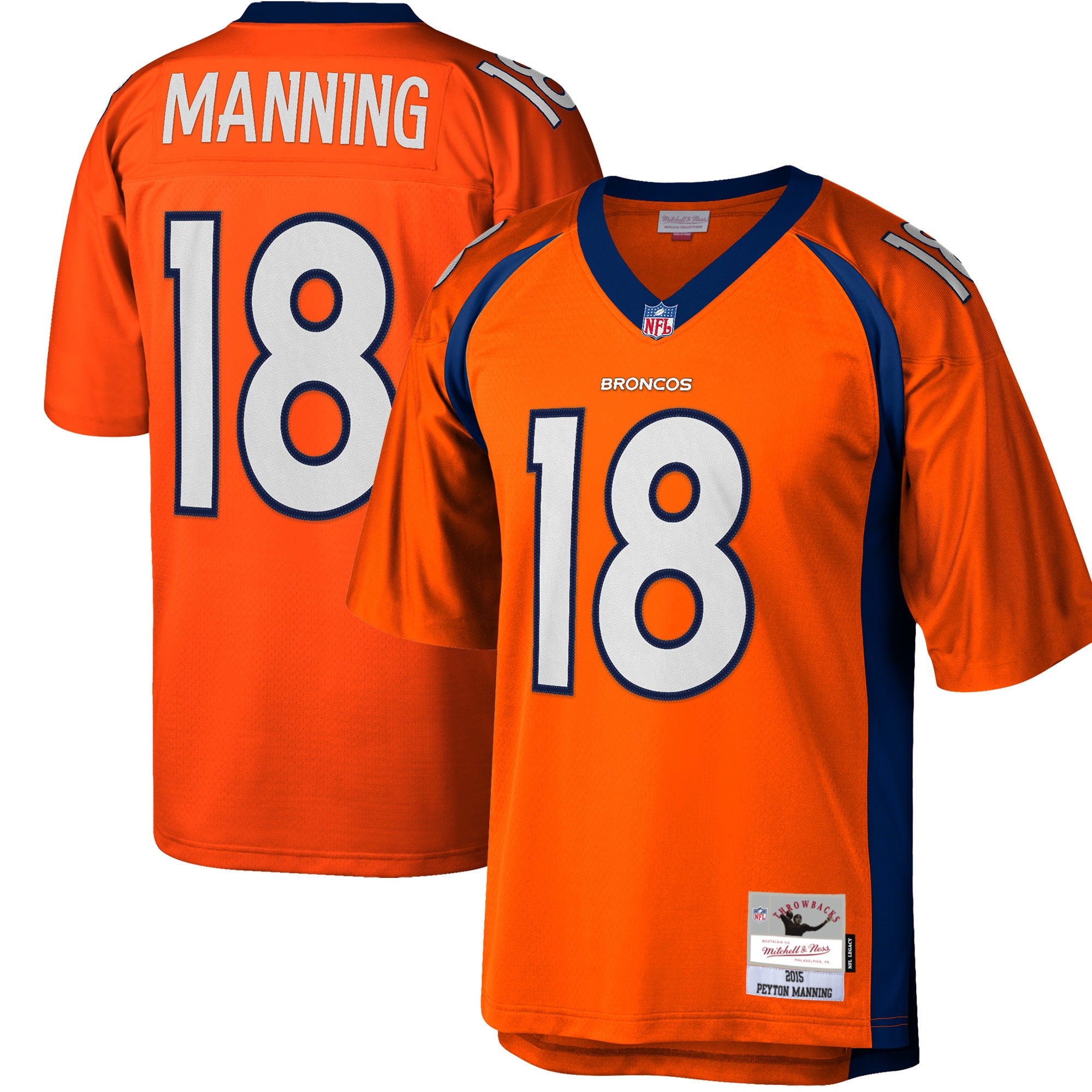 Peyton Manning Denver Broncos Mitchell   Ness Big   Tall 2015 Retired Player Replica Jersey   Orange