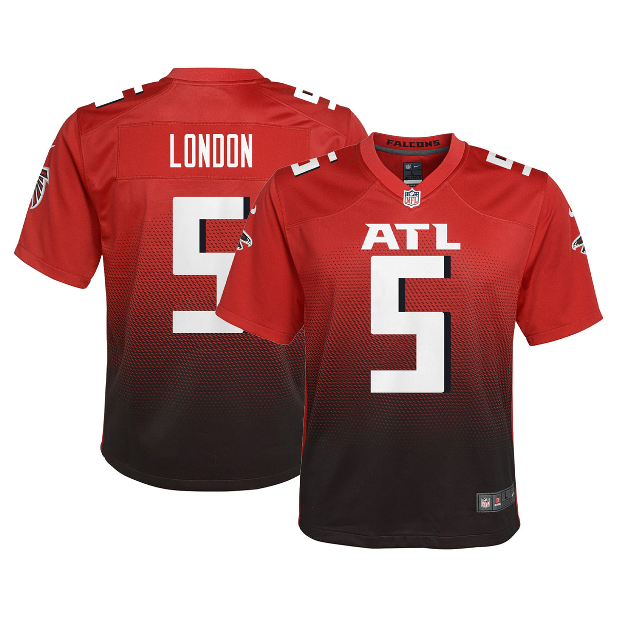 Drake London Atlanta Falcons Nike Youth Game Jersey   Red